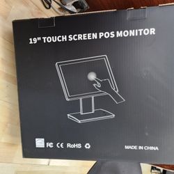 19 inch Touch Screen Monitor, Full HD 1280 x 1024 Capacitive Touchscreen with HDMI/VGA Input, Heavy-Duty Metal Stand, for Retail, Restaurant, Bar,