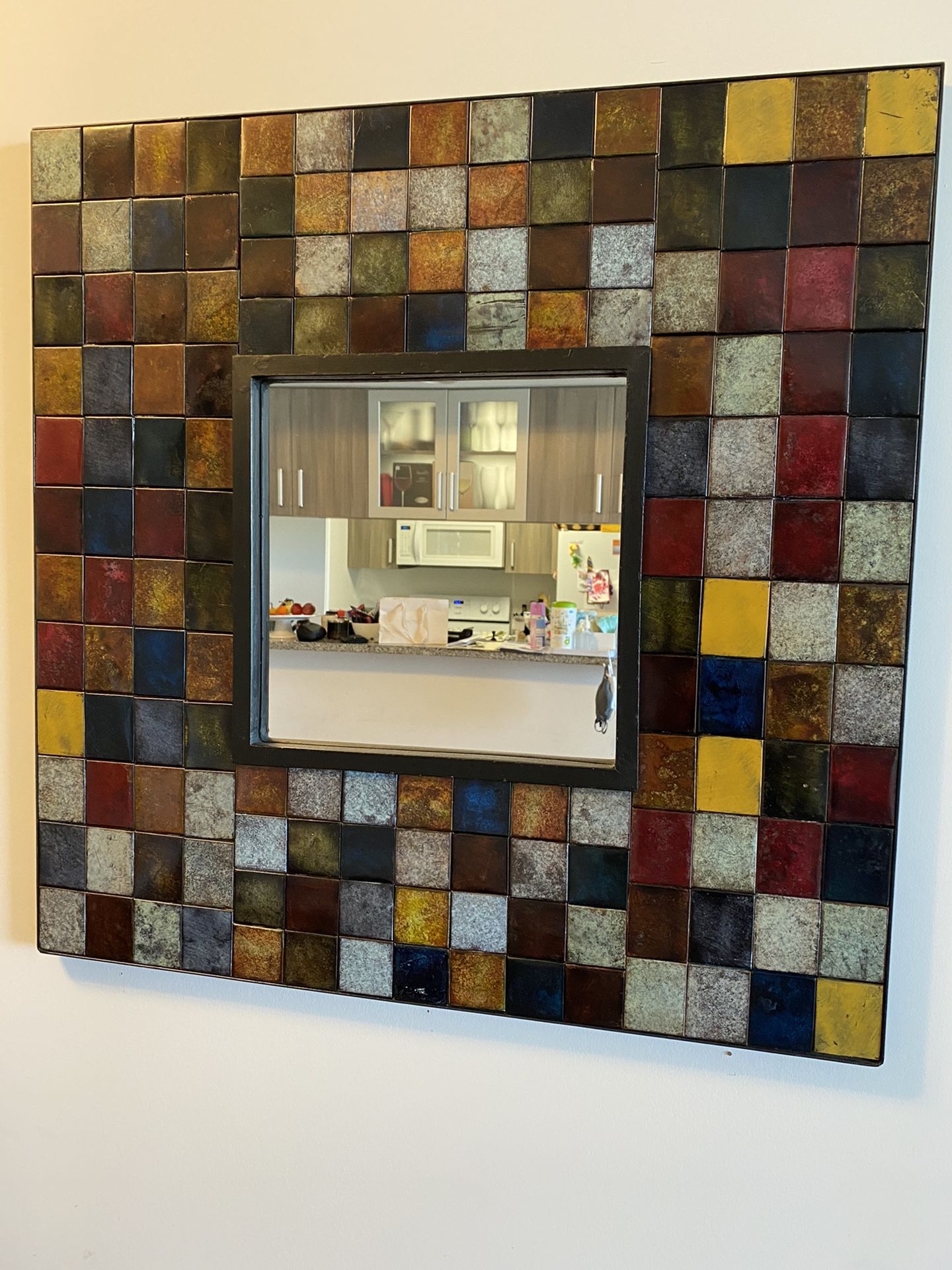 Wall accent mosaic mirror