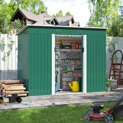 Outdoor Metal Storage Shed 9ft X 4ft New 