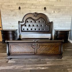 King Size Bed + 2 Nightstands + Dresser $2400