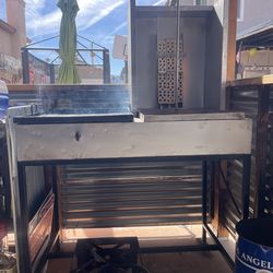 Al pastor taco cart