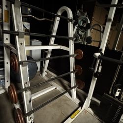 Weighted Curl Bar & Extension Cable Machine 