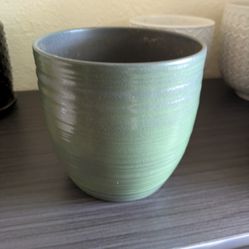 6" Green Ceramic Planter Pot