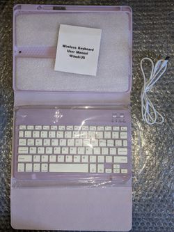 iPad Case & Keyboard for 10.2" Models, iPad 8th Gen/7th Gen/iPad Pro 10.5"/iPad Air 3rd Gen (Purple)