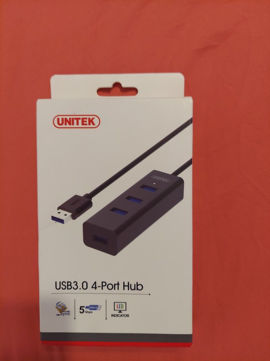 HUB 4x USB 3.0; BC1.2; BLACK; Y-3089 UNITEK