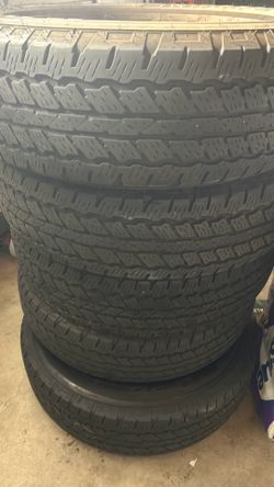 5 tires 85% life Bridges stone size 255/75R17