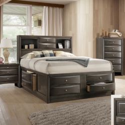 Captains Bed - Queen Size Bed With Storage Drawers