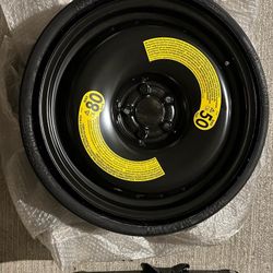 18" OEM COMPACT SPARE TIRE (MPN 80A601027A) - AUDI Q5/SQ5 (2018-23) + OEM JACK