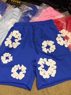 Blue red pink light blue shorts