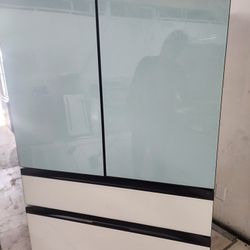 Bespoke Four-door Refrigerator Samsung White Blue Panels