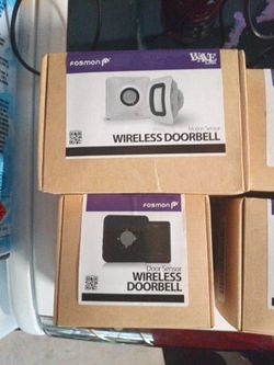 Fosmon door sensor/ wireless doorbell/motion sensor wireless doorbell.  white/black colors only