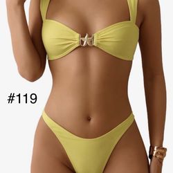 High Cut Starfish Bathing Suit Yellow 