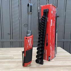 Milwaukee M12 FUEL INSIDER 12V Lithium-Ion Brushless Cordless 1/4 in. - 3/8 in. Extended Reach Box Ratchet (Tool-Only