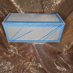 Handmade Blue & Silver Glitter Table Riser – Event & Party Decor