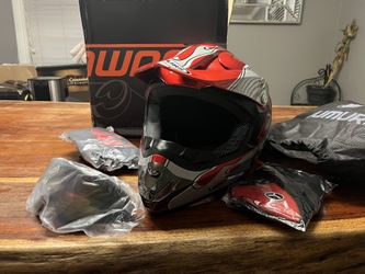 Adult Motocross Dirt Bike Helmet with Goggle, Gloves & Mask - DOT/FMVSS-218 Off-Road Motorcycle & ATV Helmet with Adjustable Sun Visor