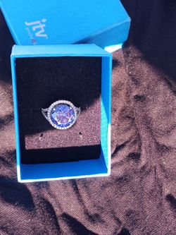 Size 7 Tanzanite Halo Ring