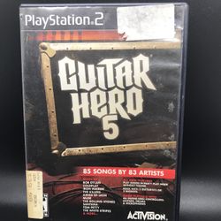 Guitar Hero 5 Sony PS2 Playstation 2 Play Station Two Game
