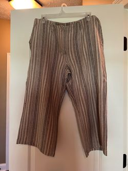 Wide Leg Striped Casual Pants