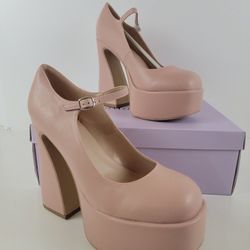 MADDEN GIRL Womens Blush Pink 2" Platform Khloe Toe Sculpted Heel, 9.5M, $1 (Make an Offer And Pick Up )