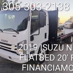 2019 ISUZU NRR FLATBED PLANCHA 20' FT.