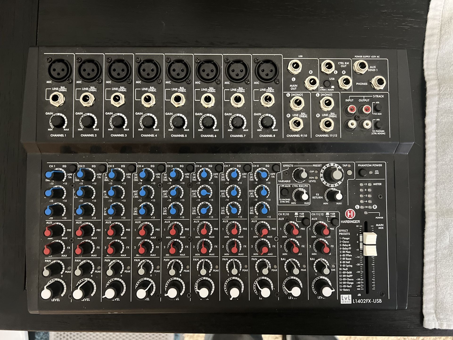 Gently used Harbinger L1402FX-USB Powered Mixer