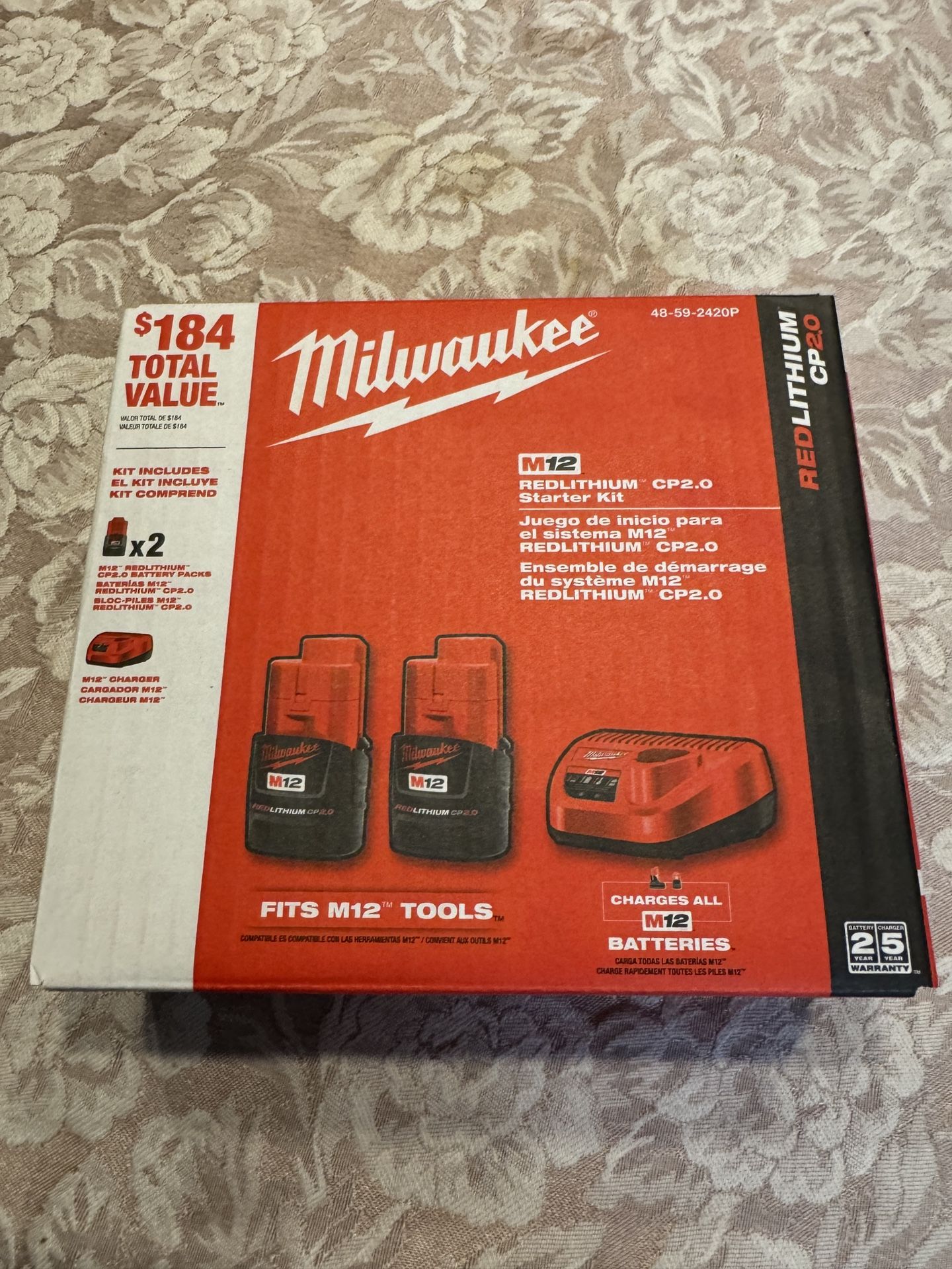 Milwaukee M12 12V Lithium-Ion Compact 2.0 Ah Battery Pack (2-Pack)