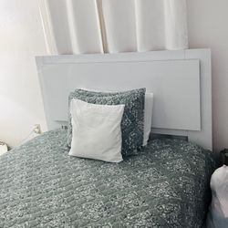 White Modern Queen Bed FRAME 
