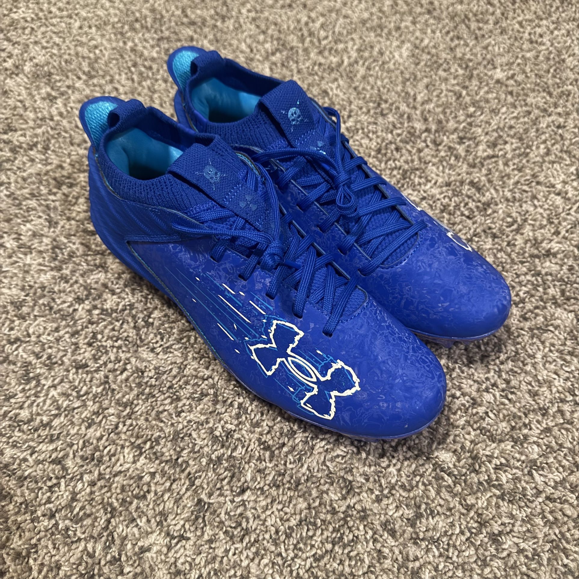 Under Armour Blur 2 MC Suede Blue Football Cleats