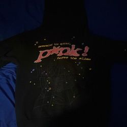 Pink Sp4der Hoodie (used) Small Fits Like Medium