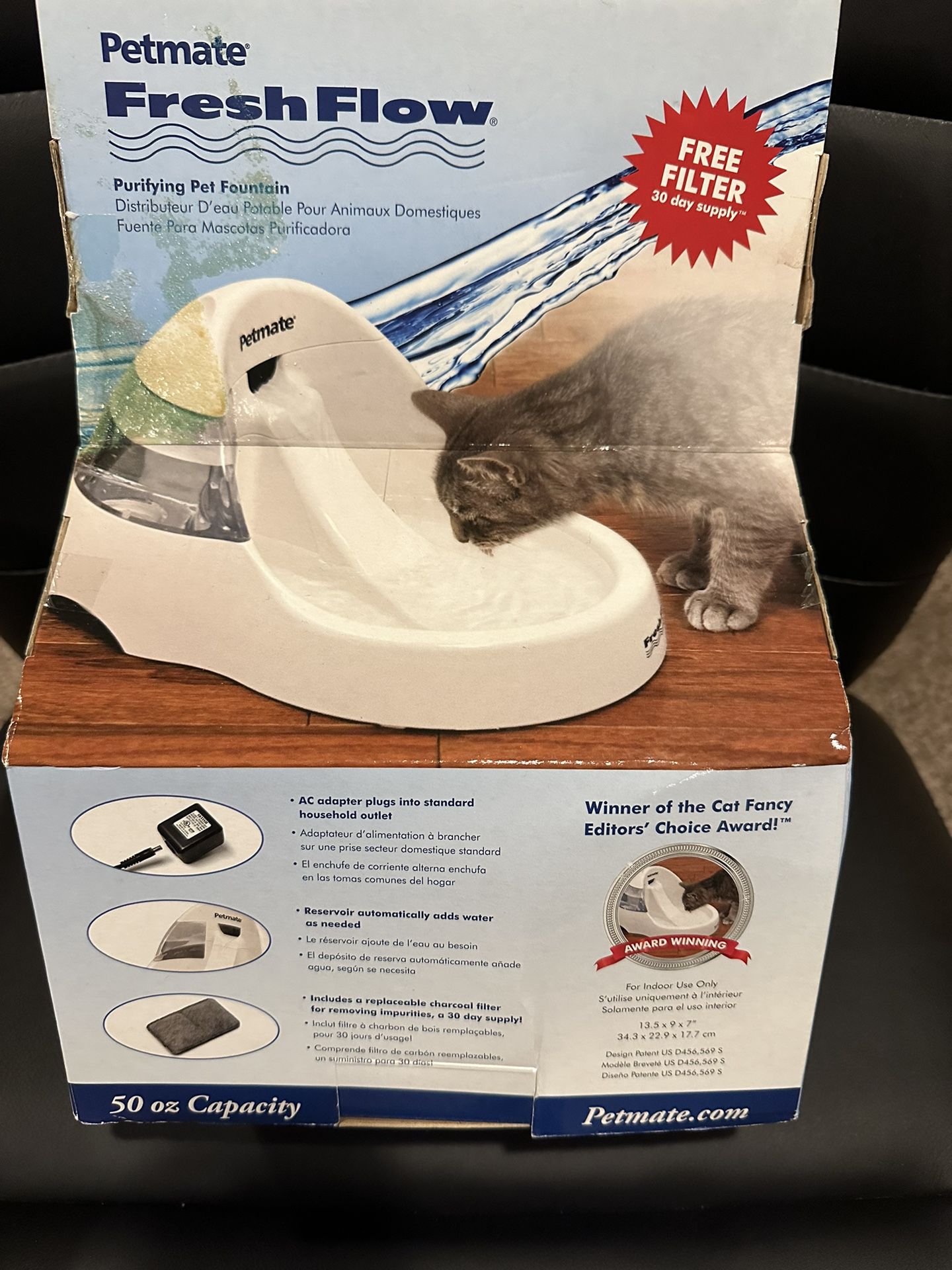 NEW/Petmate® Deluxe Fresh Flow Pet Fountain