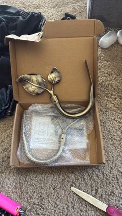 Antique Brass Leaf Curtain Tieback Hook