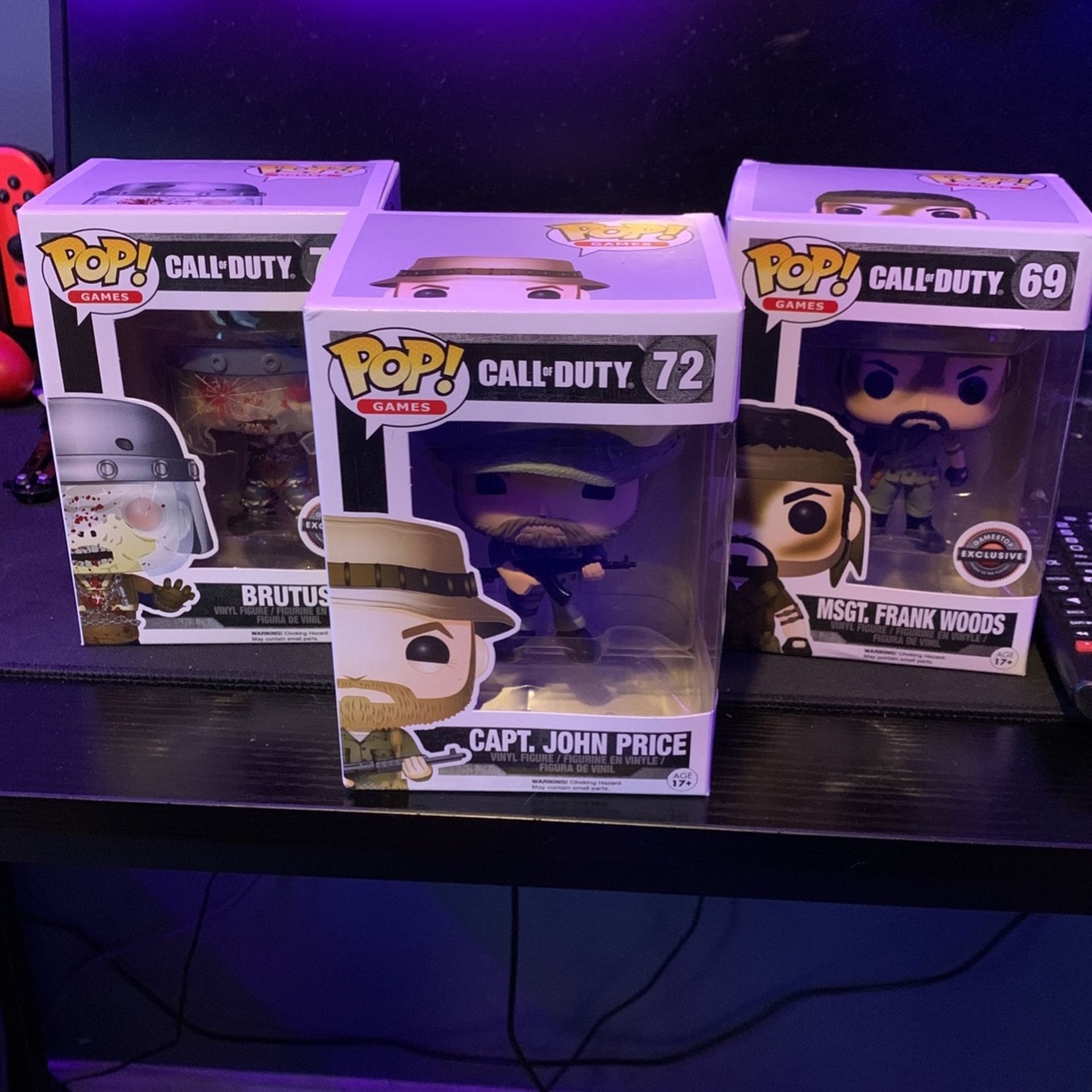 Pop Funko Call Of Duty #69 #71 #72 3/4 Collection Set