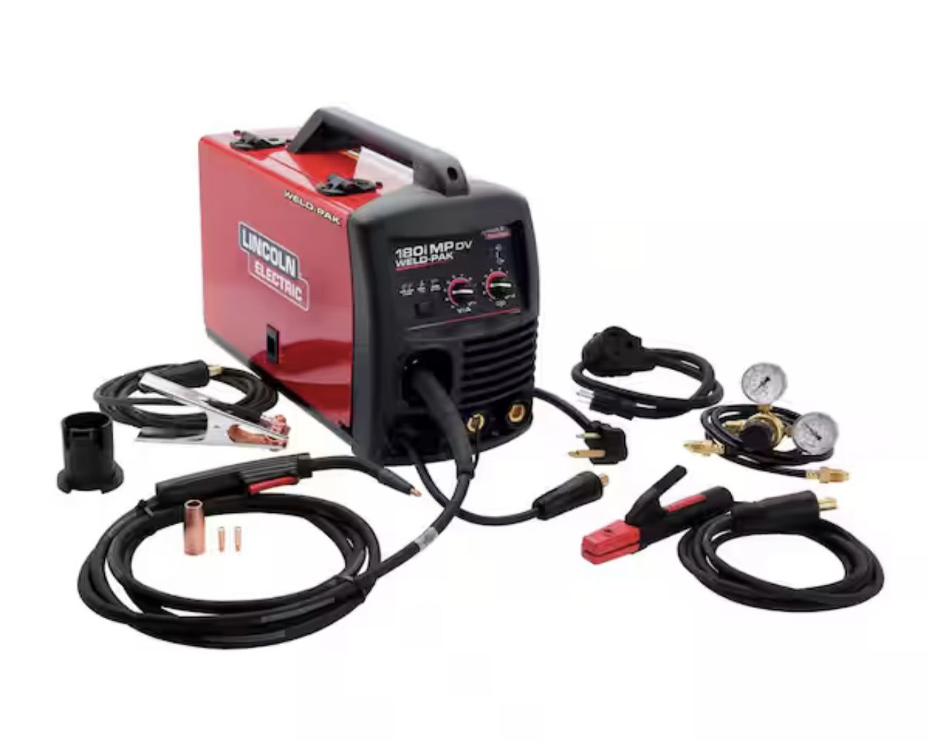 Lincoln Electric 180 Amp Weld-Pak 180i Multi-Process Stick/MIG/Flux-Core/TIG, 120V or 230V Aluminum Welder with Spool Gun sold separately