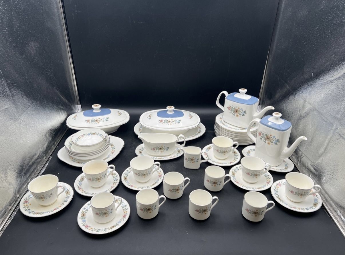 51-Piece Bone China Royal Doulton Pastorale Dish Set