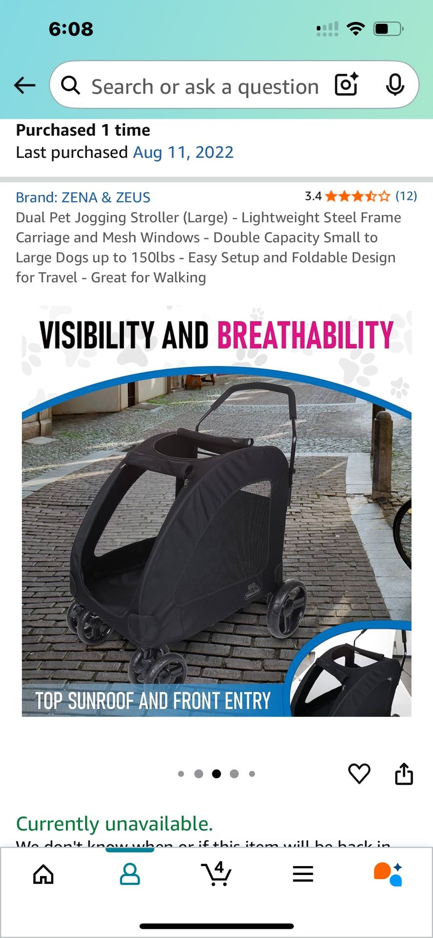 Double Pet Stroller