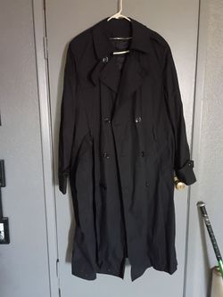Black Double-Breasted Trench Coat