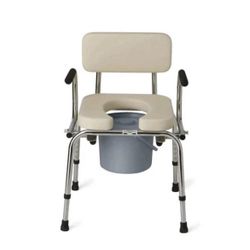 Guardian MEDLINE Padded Drop Arm Commode, Luxury Toilet Seat Riser