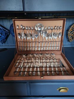 Italian 12 Serving Silver Plated Cutlery Set