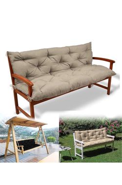 Tufted Outdoor Bench Cushion with Back