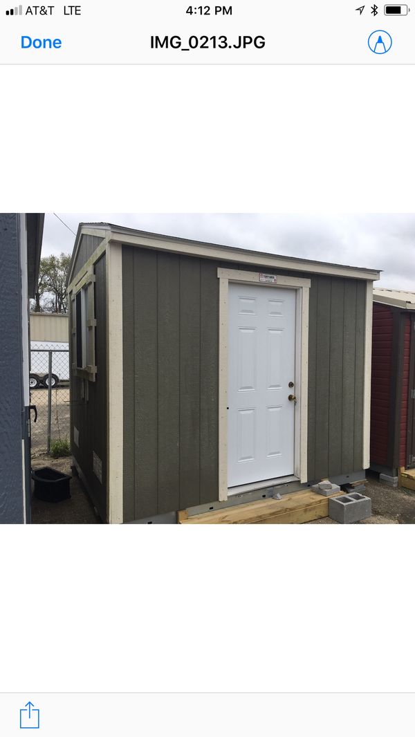 Tuff Shed 6 Panel Door 3x3 Windows with Shutters and a 