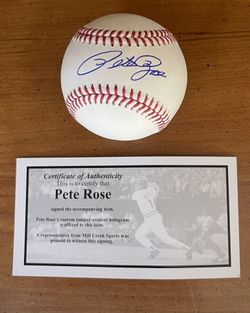 Pete Rose Autographed Baseball Pick Up Only