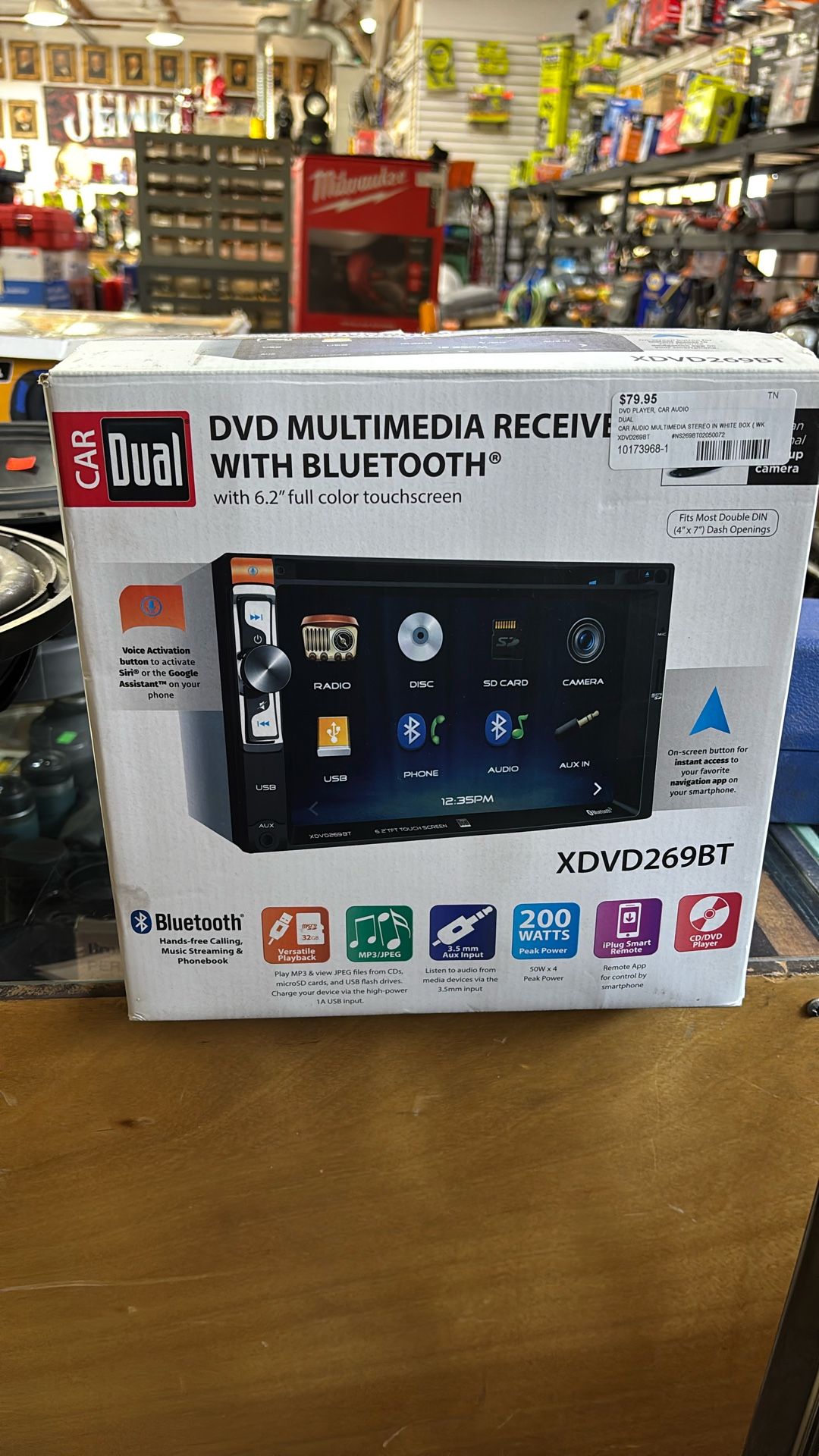 Car Audio Dual DVD Multimedia Receiver Double Din Stereo With Bluetooth 6.2” Screen New
