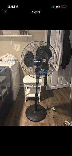 Comfort Zone Black Pedestal Standing Fan
