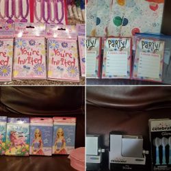 Party Invitations, Favors And Tablecloths