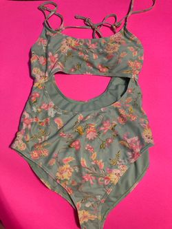 Floral Cut-Out One-Piece Swimsuit