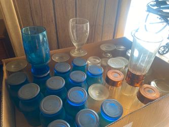Mixed Glassware Lot – Jars, Goblets, and Tumblers