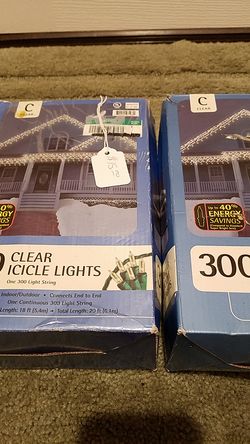 Christmas Icicle lights. New