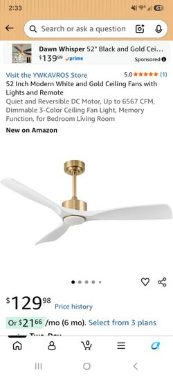Brand new in box ceiling fan with light