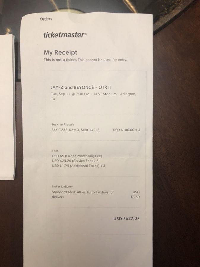 Jay-Z & Beyoncé OTR ll tickets