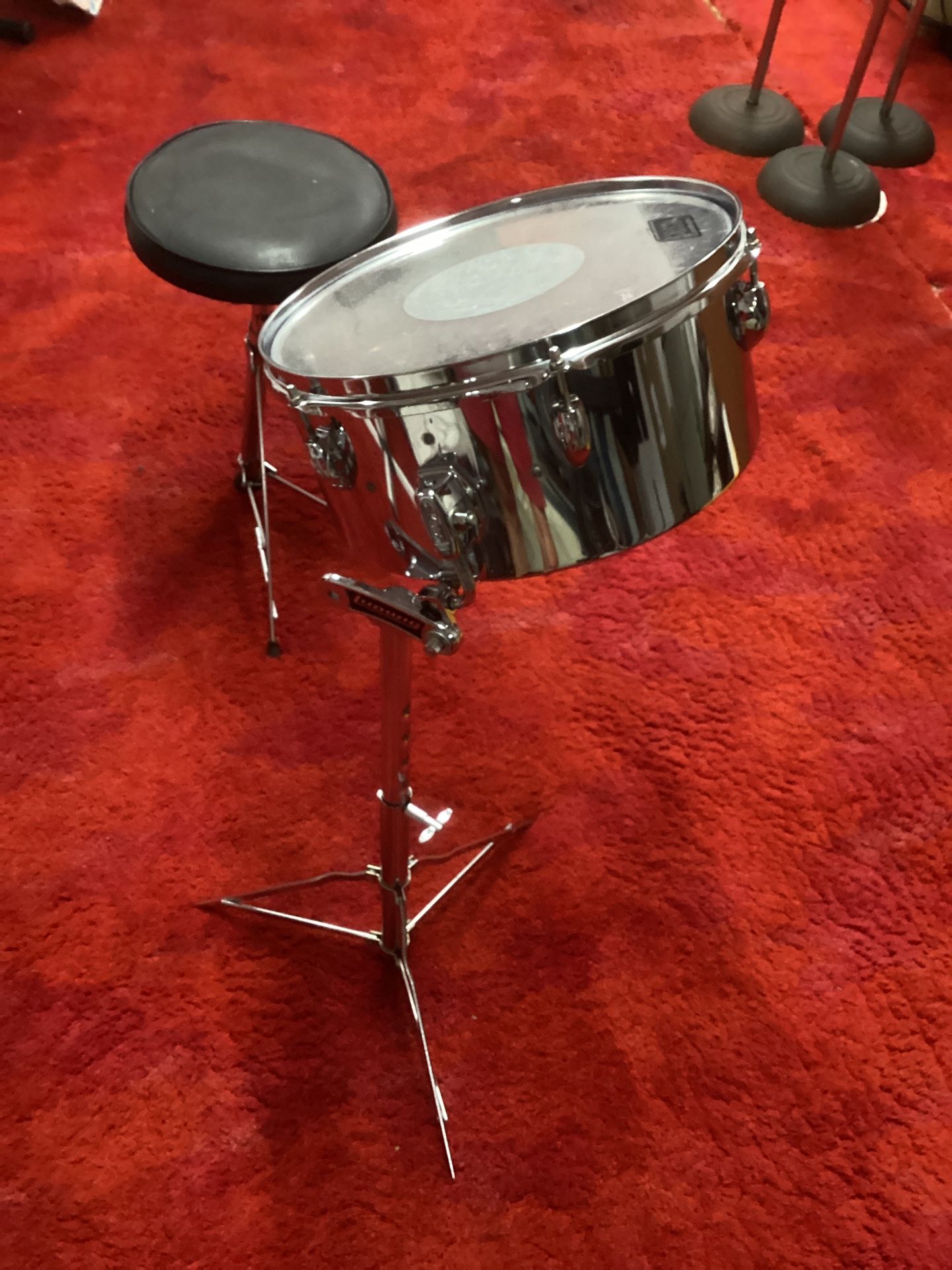 Vintage Ludwig Timbale + Stand + Drum Throne $50.00